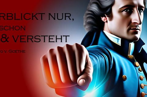 Goethes Faust Zitat - Man sieht nur, was man weiß. 