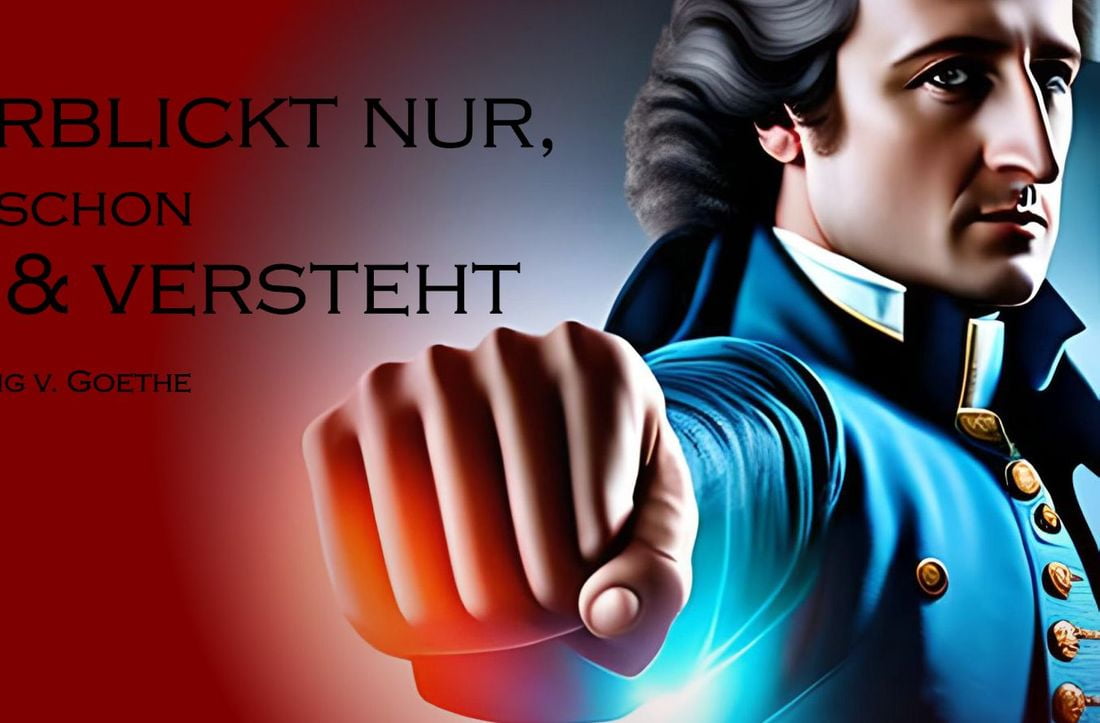 Goethes Faust Zitat - Man sieht nur, was man weiß. 
