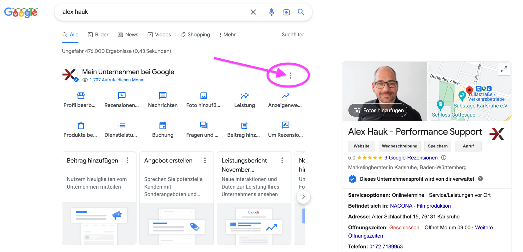 Administrator oder Inhaber für Google hinzufügen